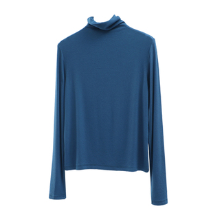 堆堆领打底衫女秋冬大码胖mm200斤螺纹半高领加绒保暖宽松长袖T恤