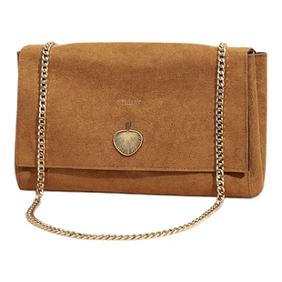 星期六双面背信封包包女士2025秋冬斜挎包复古时尚质感小方包链条