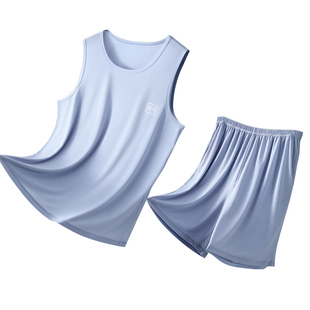 冰丝睡衣男士夏季凉感背心家居服套装2026新款青少年无袖坎肩短裤