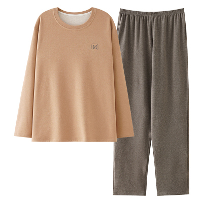 6XL超大码睡衣男士秋冬季加厚德绒长袖青少年男款保暖家居服套装