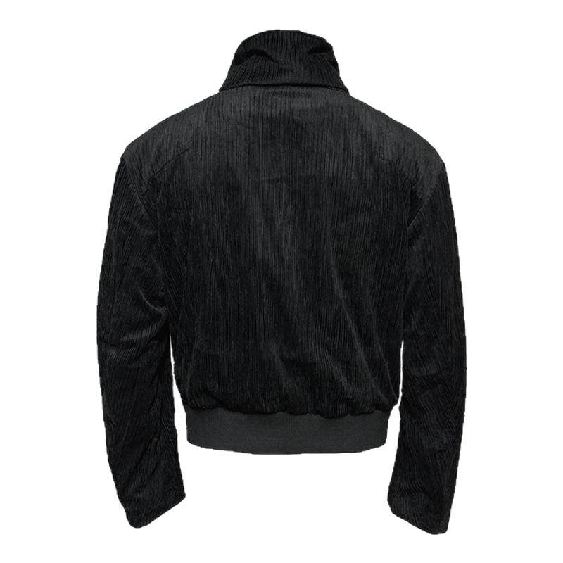 灯芯绒肌理翻领两穿兜兰立领夹克