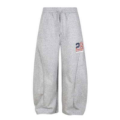 美式复古旗帜数字印花休闲裤卫裤