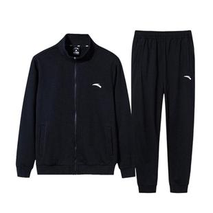 安踏运动套装男运动服秋冬季2025新款男士开衫外套休闲卫衣两件套