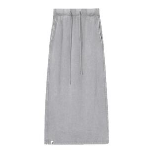 it :5cm/FIVECM抽绳半身裙女装2025新款潮流夏季长裙直筒包臀裙子