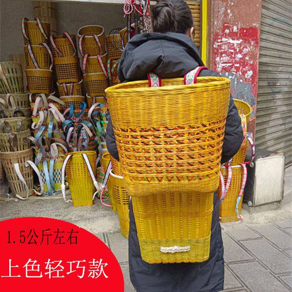 贵州手工编织婴儿竹编竹子宝宝背篓儿童娃娃家用竹篓背筐小孩背兜
