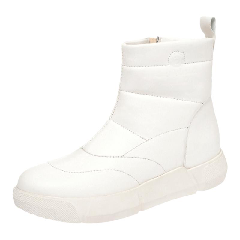 白色厚底雪地靴冬季加绒加厚短靴