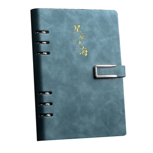 a5活页笔记本商务办公会议记录本皮面本简约高端b5加厚可拆卸替芯本子初中高中专用大学工作学习手账本日记本