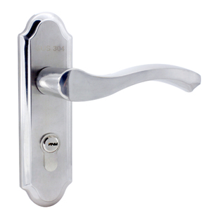 不锈钢单舌房门锁替换老款卧室单锁舌木门把手锁固定孔距110和125