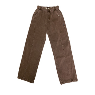 美式复古做旧渐变色水洗牛仔裤男款秋冬宽松直筒裤潮牌阔腿弯刀裤