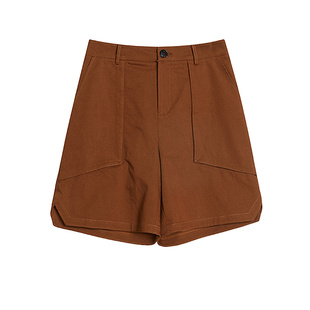 SANI奥莱特卖商场同款休闲短裤高级感通勤半松紧腰直筒裤26春秋