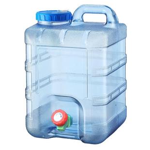 户外塑料便携水桶带水龙头车载储水箱pc家用装水方形带手提食品级