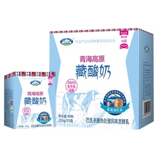 青海湖高原藏酸奶整箱210g*10盒娟姗牧场高原特产常温牛奶发酵乳
