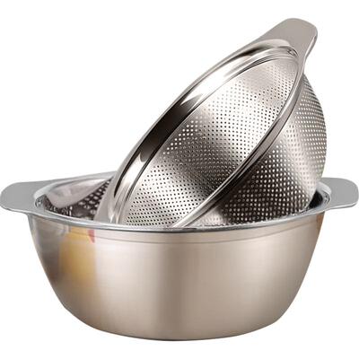 wootii304不锈钢沥水篮洗菜盆
