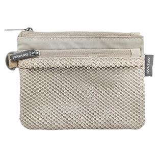 NATAMI奈多美双拉链收纳袋化妆包便携收纳包轻便网纱包旅行零钱包证件卡包小杂物包包内收纳小包新款2025