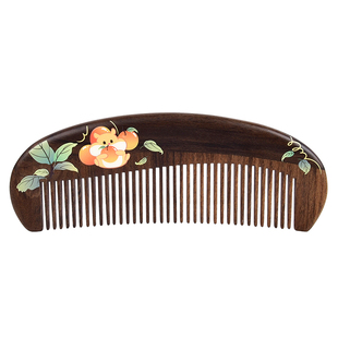 谭木匠正品礼盒心想事橙天然木梳子女士梳长发直发梳按摩梳护发梳