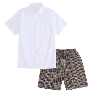 深圳校服小学生统一礼服夏季夏天女生男童儿童短裤白衬衫短裙套装
