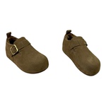 欧洲站女鞋2025冬季新款欧货真皮绒里内增高保暖皮带扣棉鞋勃肯鞋