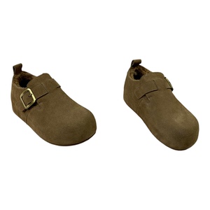 欧洲站女鞋2025冬季新款欧货真皮绒里内增高保暖皮带扣棉鞋勃肯鞋