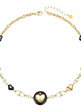 VIGG爱心胶囊项链女复古高级感