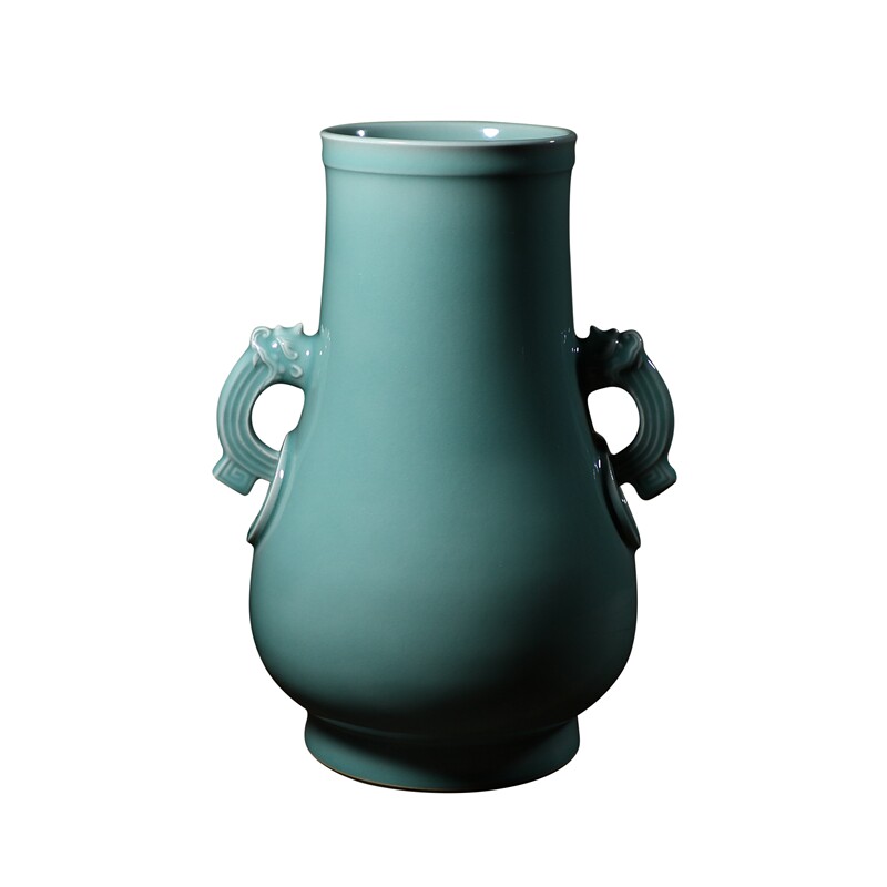 龙泉青瓷大师名家花瓶纯手工高端