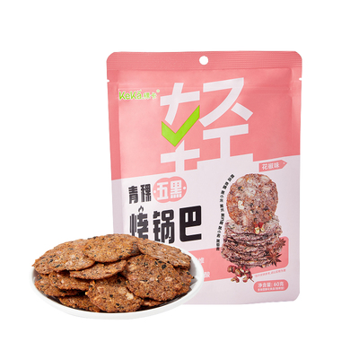 稞卡非油炸青稞五黑烤锅巴花椒味