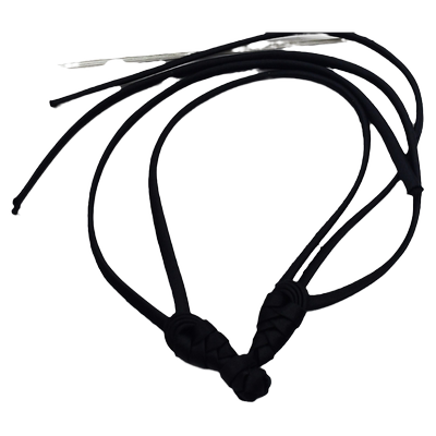 黑色白色长尾琵琶盘扣