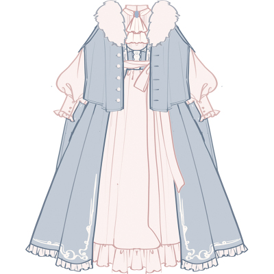 现货颂歌Lolita古典帝政套装秋冬