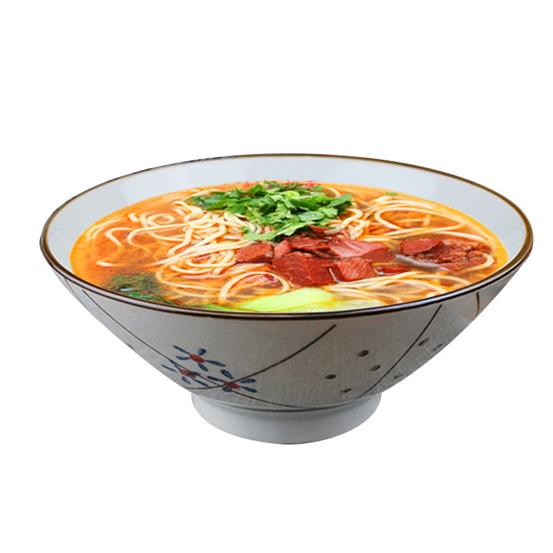 日式手绘7.5/8英寸加厚陶瓷面碗