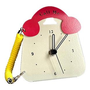 复古电话桌面时钟创意可爱小众台式钟表美式装饰摆件学生静音座钟