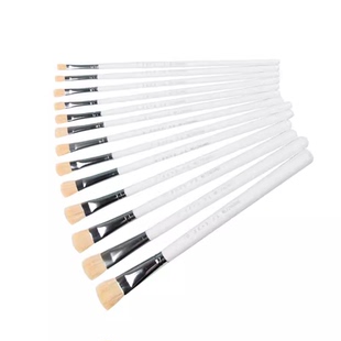 马蒂斯羊毫平头水粉笔油画画笔学生专用水粉颜料笔送笔盒勾线笔