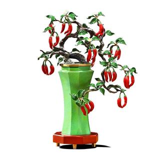 红红火火铜红椒花瓶摆件招财客厅玄关酒柜创意装饰品新家乔迁礼物