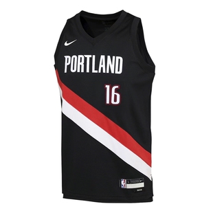 Nike/耐克官方NBA大童男波特兰开拓者杨瀚森速干透气篮球服球衣