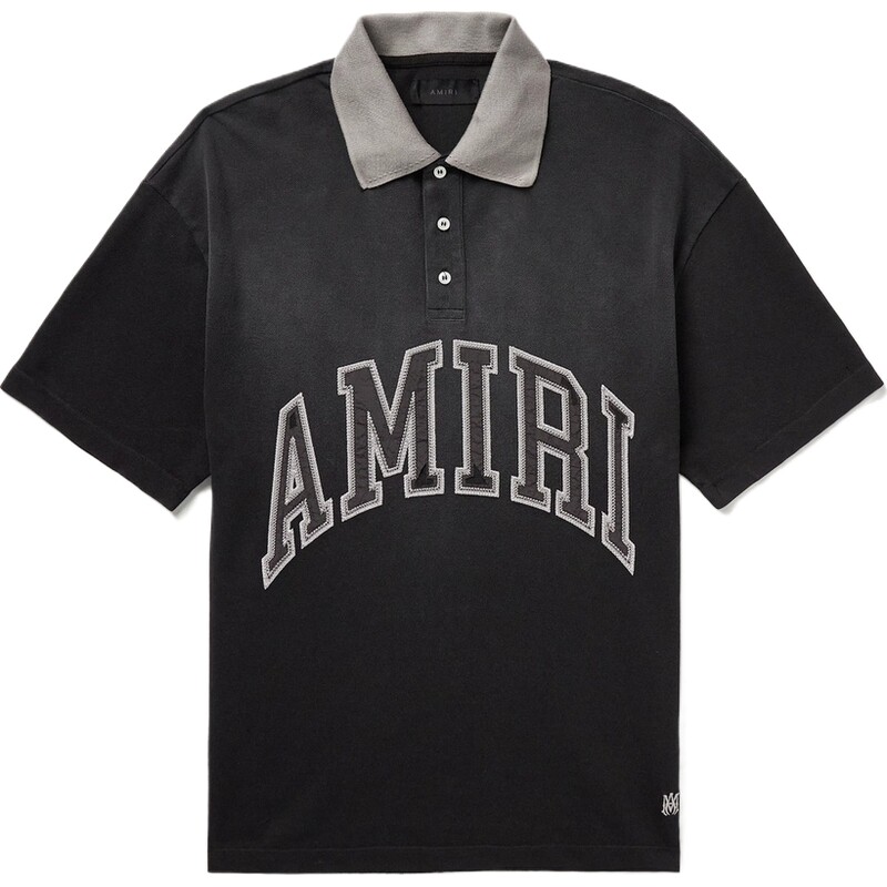 【618狂欢】Amiri 春夏男宽松品牌标志贴花棉质边饰Polo衫