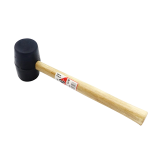 RUBI瑞比锤子橡胶锤楼上瓷砖铺贴安装敲打木柄实心牛筋橡皮锤弹力