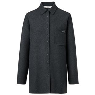 【美利诺羊毛】IIIVIVINIKO冬季新款麦尔登双面呢衬衫外套女