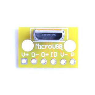 立式MiCroUSB母座180度竖立母头测试万用板PCB焊接转接板焊接插座