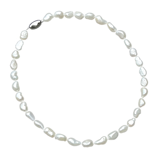 方糖家 复古高级感天然巴洛克珍珠项链小众轻奢秋冬简约毛衣链女