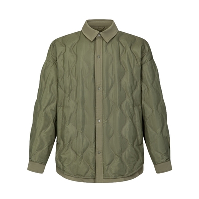 艾莱依率性轻薄款衬衫式外套商场同款简约珩缝格休闲男款秋冬外套