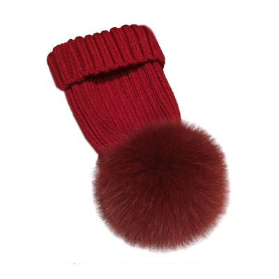 帽子超大狐狸加厚保暖羊毛线套头