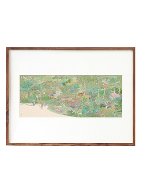 原木风客厅装饰画高级感横板挂画