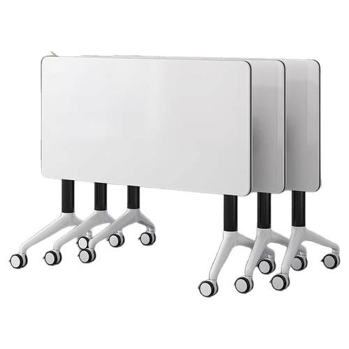 折叠会议桌可移动折叠拼接长条桌带轮子活动折叠培训办公桌椅组合