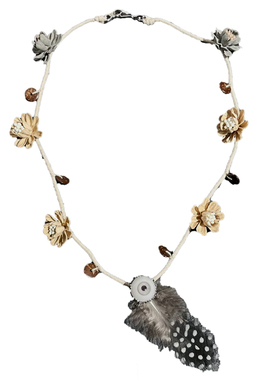 树脂眼球造型个性羽毛女生颈链