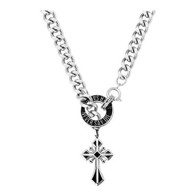 美式古巴十字架项链男潮牌