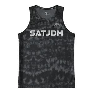 SATJDM美式背心紧身运动篮球无袖冰丝速干花纹背心跑步训练健身