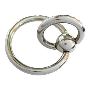 穿刺饰品阴环纯钛钢防过敏男性穿孔大内径体环深PA万能环系带双环