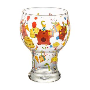 摩登主妇动物派对啤酒杯女生高颜值杯子可爱家用玻璃杯果汁牛奶杯