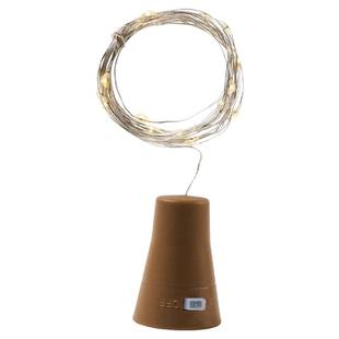 太阳能酒瓶塞铜线氛围灯串灯发光瓶盖庭院景观led圣诞节2026户外