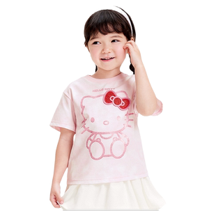 HelloKitty巴拉巴拉女童短袖t恤宝宝上衣夏季新款童装薄款速干潮t