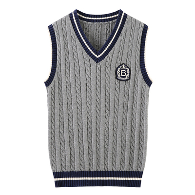 儿童毛衣背心纯棉春秋款
