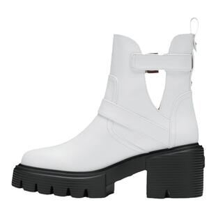 SW MAVERICK SOHO MOTO BOOTIE 秋冬金属扣带镂空厚底短靴